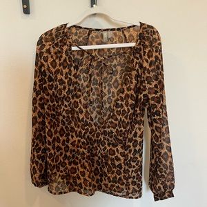 Cheetah print / animal print blouse